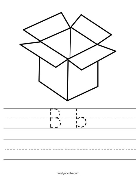 B is for Box Worksheet