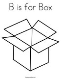 B is for Box Coloring Page