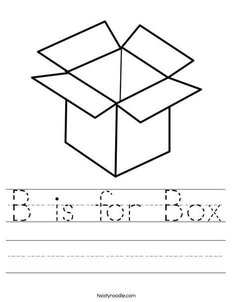 B Is For Box Worksheet Twisty Noodle B Is For Box Worksheet Twisty Noodle