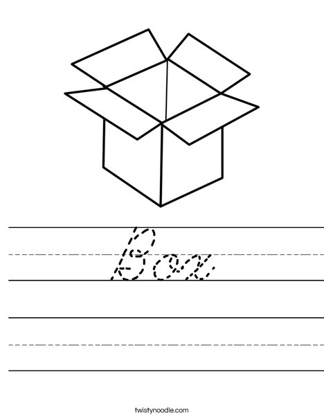 B is for Box Worksheet