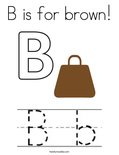 B is for brown! Coloring Page