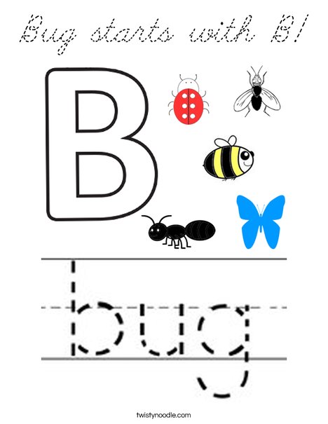 B is for Bug! Coloring Page
