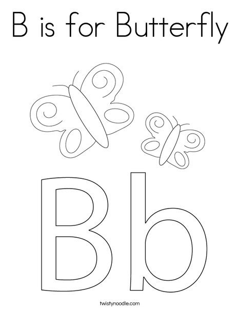 B is for Butterfly Coloring Page - B Is For Butterfly 9 Coloring Page Png 468x609 Q85 
