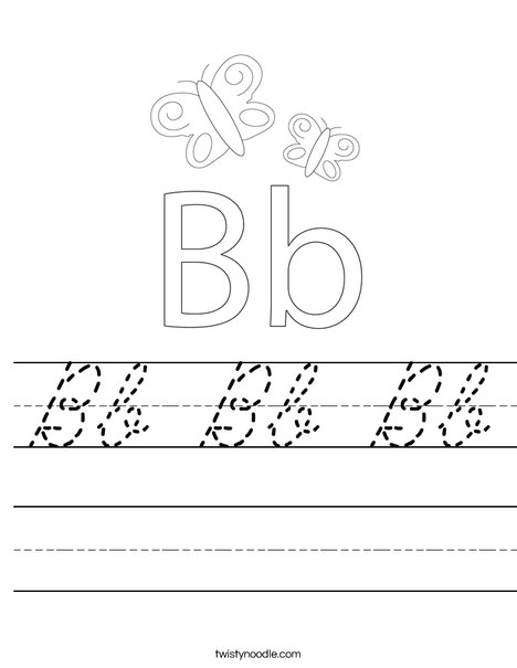 B is for Butterfly Worksheet