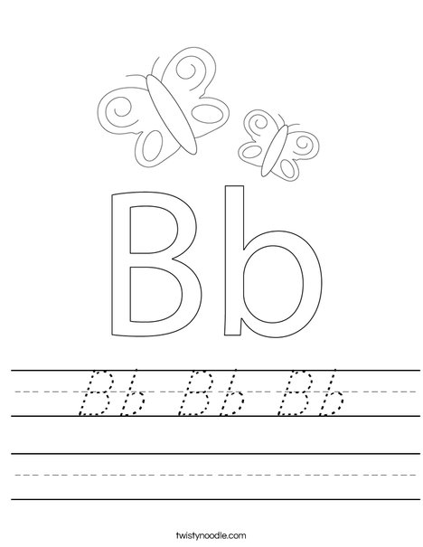 B is for Butterfly Worksheet