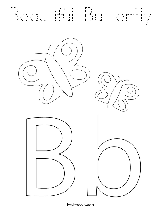 Beautiful Butterfly Coloring Page