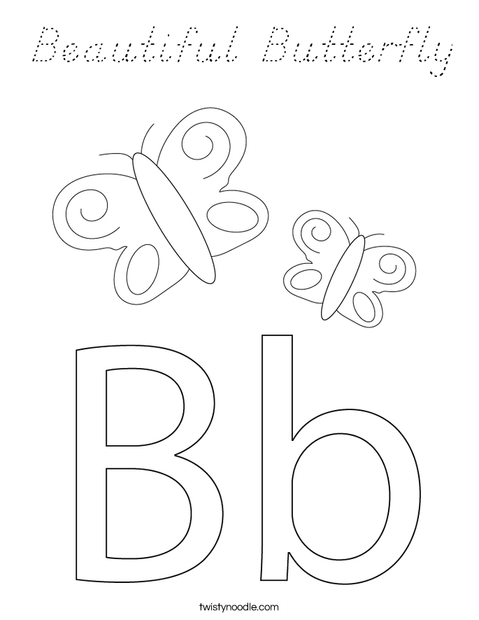Beautiful Butterfly Coloring Page