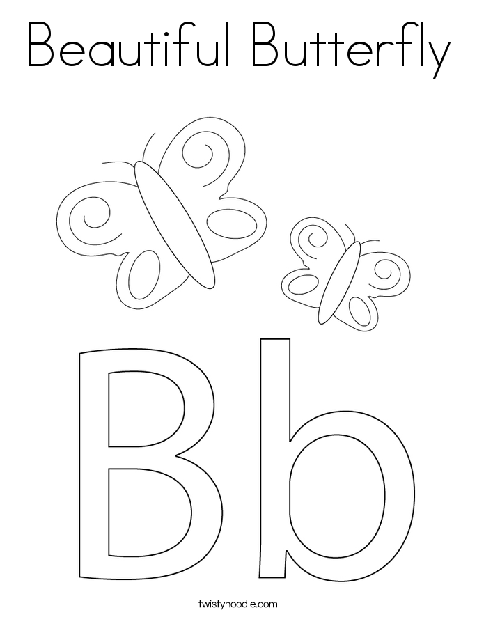 Beautiful Butterfly Coloring Page