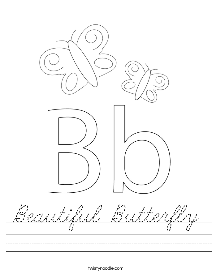 Beautiful Butterfly Worksheet