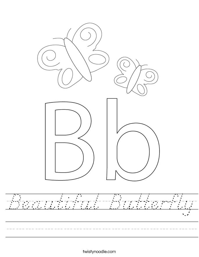 Beautiful Butterfly Worksheet
