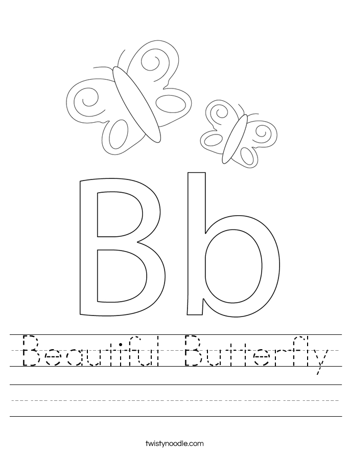 Beautiful Butterfly Worksheet