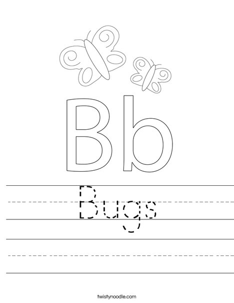 B is for Butterfly Worksheet