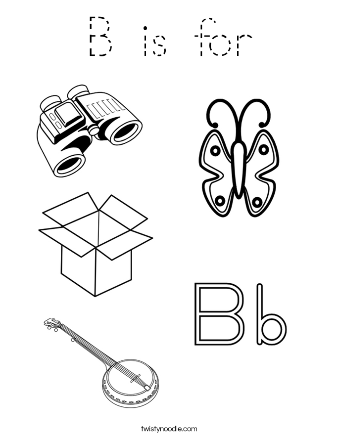 B is for Coloring Page