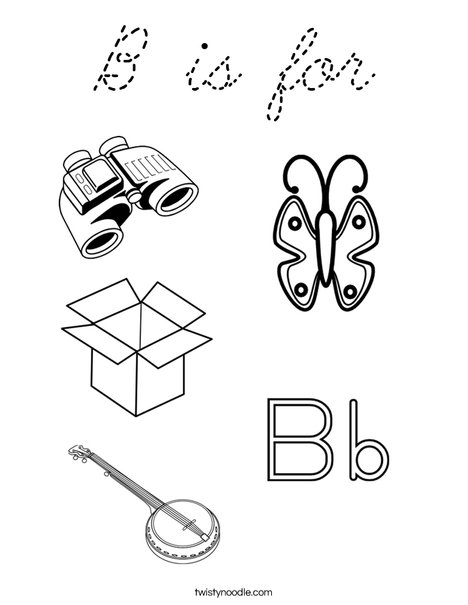 B is for Coloring Page