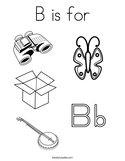B is for Coloring Page
