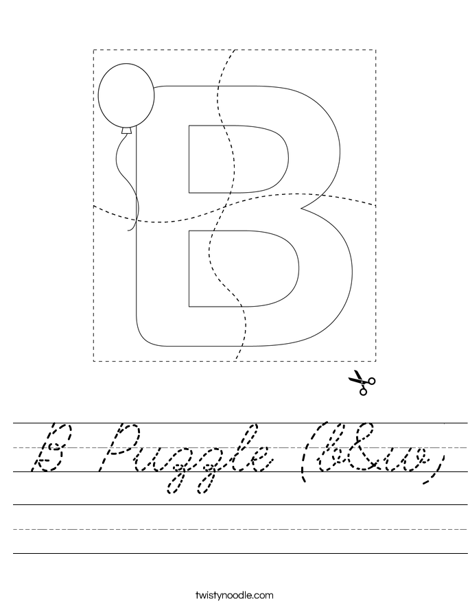 B Puzzle (b&w) Worksheet