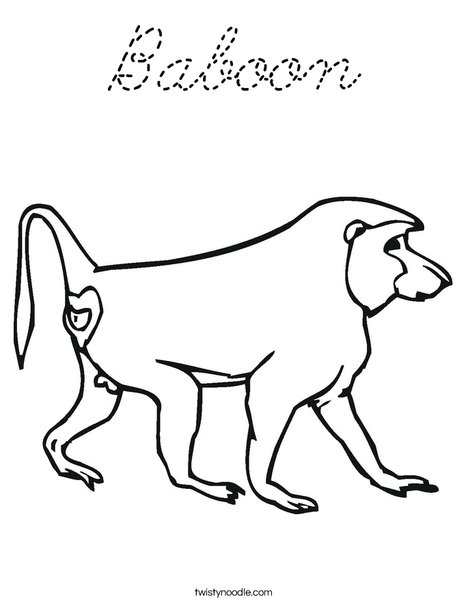 Baboon Coloring Page