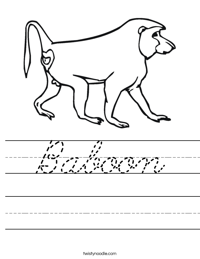 Baboon Worksheet