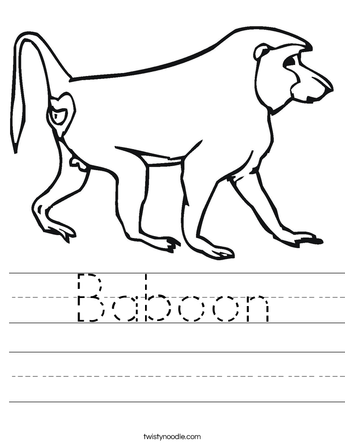 Baboon Worksheet