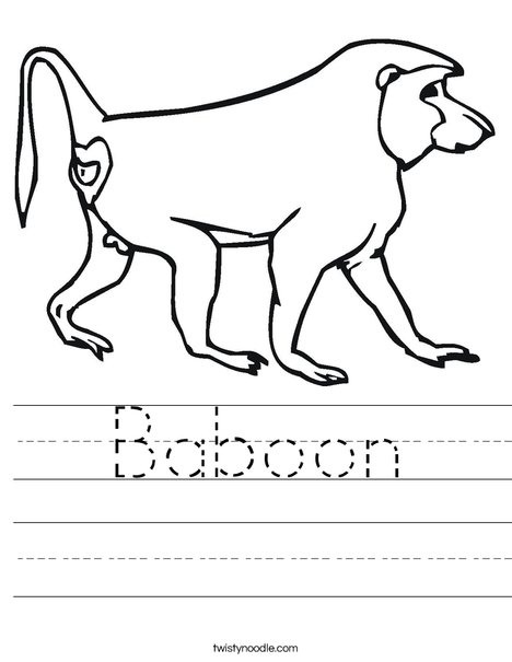 Baboon Worksheet