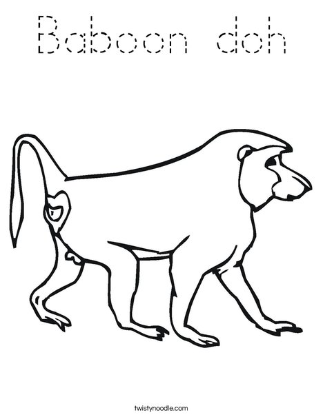 Baboon Coloring Page