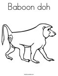 Baboon doh Coloring Page
