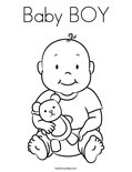 Baby BOY Coloring Page