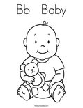 Bb   Baby Coloring Page