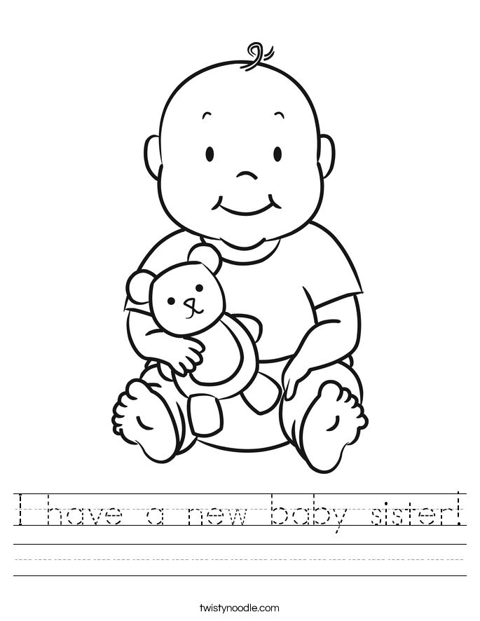 I have a new baby sister! Worksheet