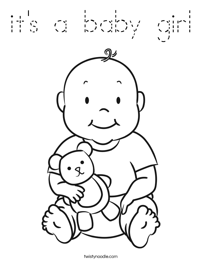 it's a baby girl Coloring Page