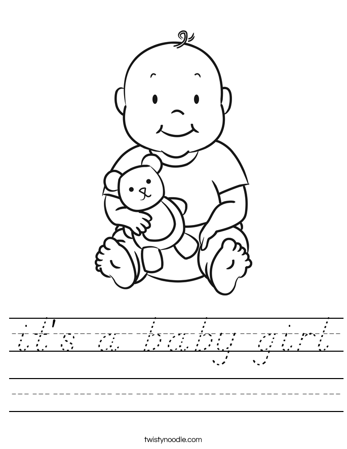 it's a baby girl Worksheet