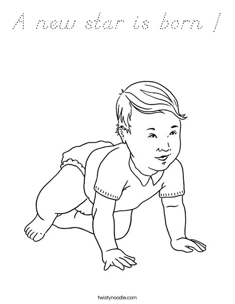 Welcome Baby Coloring Page