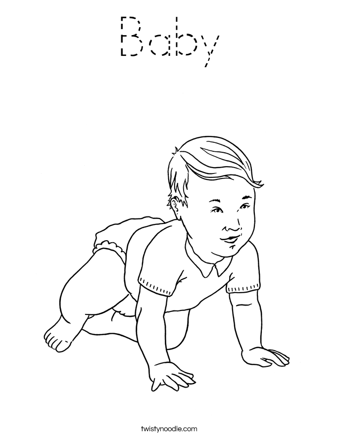Baby Coloring Page
