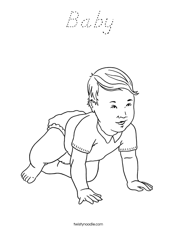 Baby Coloring Page