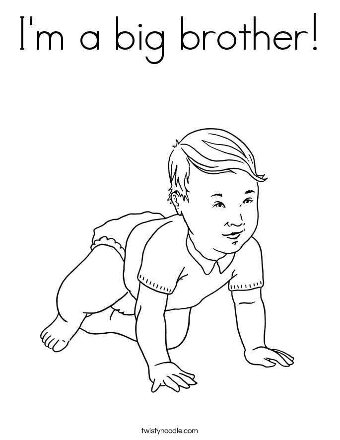 Big Brother Coloring Pages Coloring - Im A Big Brother 3 Coloring Page 