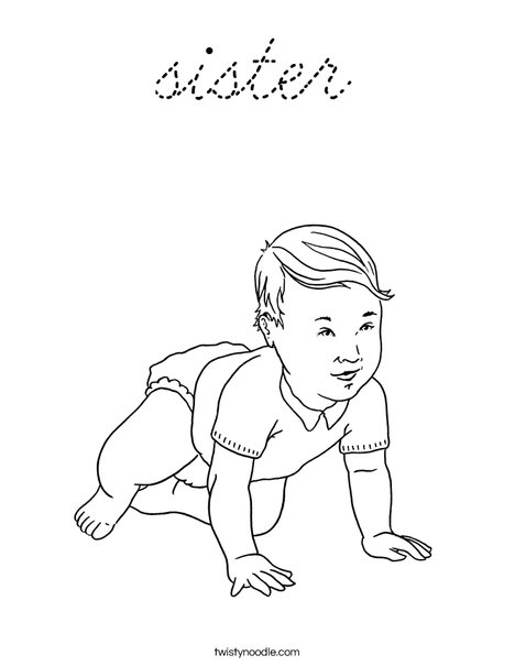 Welcome Baby Coloring Page