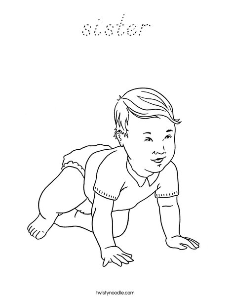 Welcome Baby Coloring Page