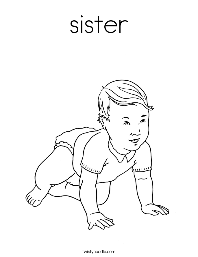 sister Coloring Page