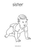 sister Coloring Page