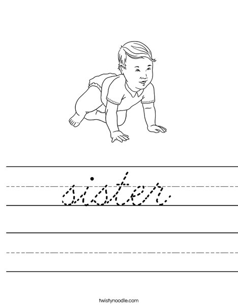 Welcome Baby Worksheet