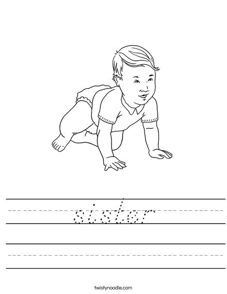 Welcome Baby Worksheet