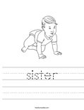 sister Worksheet