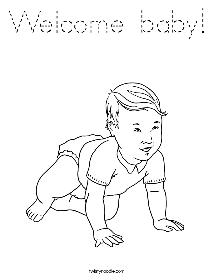 Welcome baby! Coloring Page