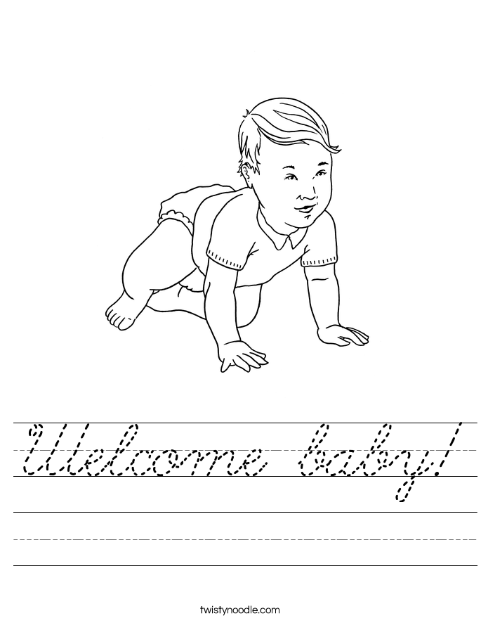 Welcome baby! Worksheet