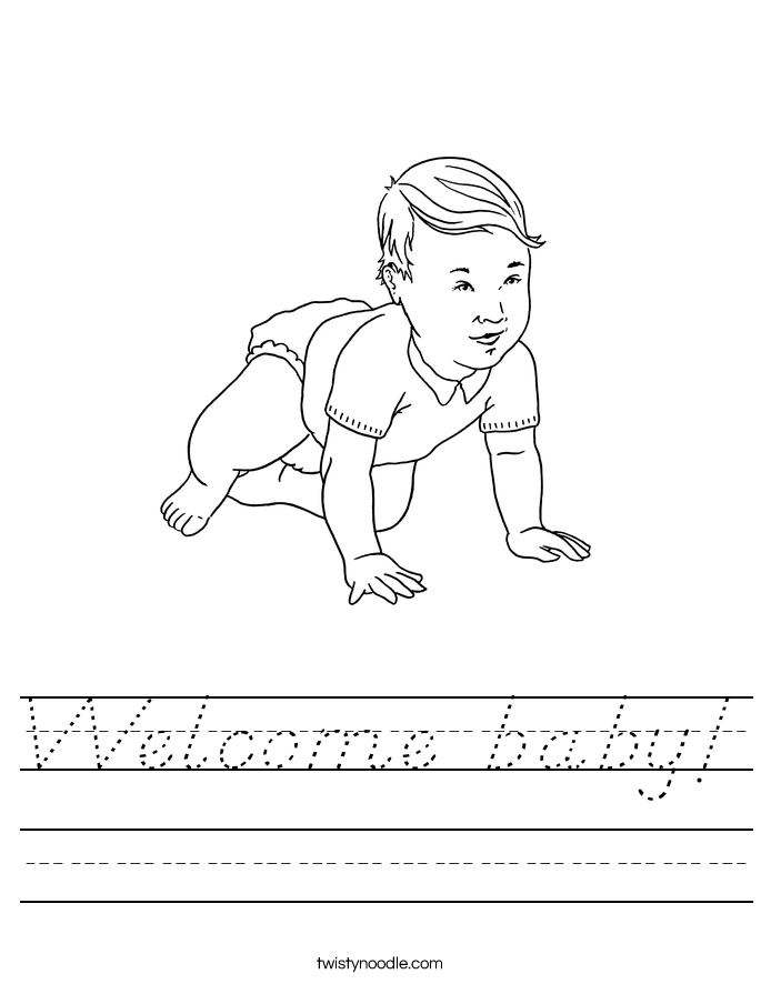 Welcome baby! Worksheet