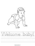 Welcome baby! Worksheet