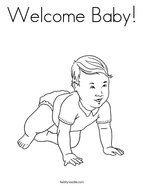 Welcome Baby Coloring Page