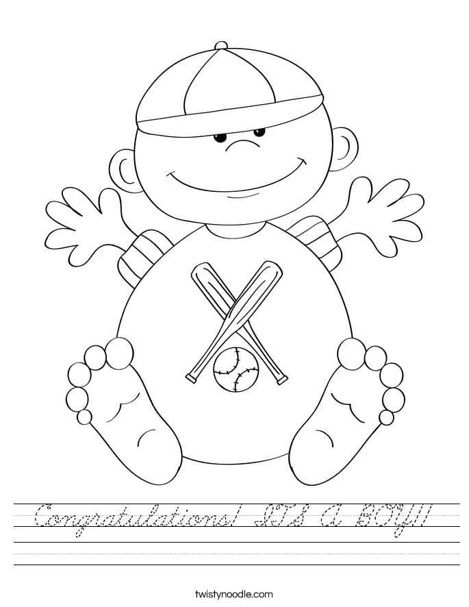 Congratulations! ITS A BOY!! Worksheet