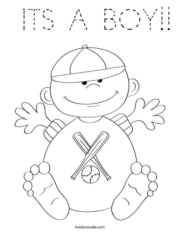  ITS A BOY!! Coloring Page