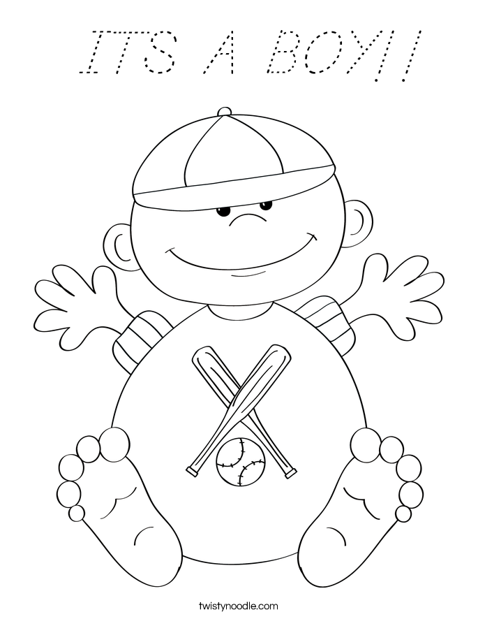  ITS A BOY!! Coloring Page